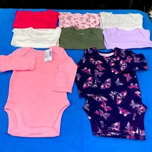 BUNDLES of  8 NEW ONESIES, From Children’s Place, Long Sleeves, MULTIPLE SIZES